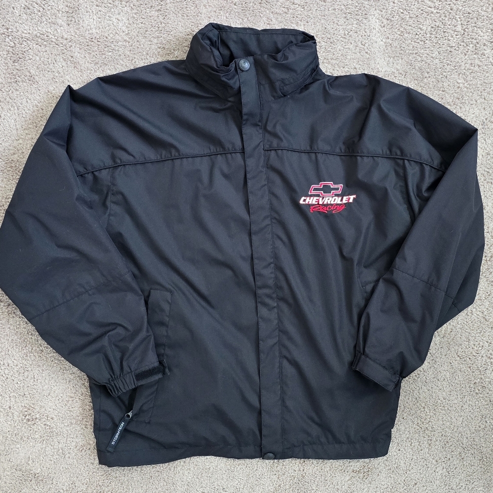Stormtech Chevrolet Racing Black Windbreaker Jacket  Men's Large Chevy Race Cars